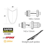 Disc Brake SM037 Hub Carbon Bike Parts 45mm Deep 28mm Wide Road Bike Wheelset Tubular Wheels