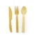 Import Disposable Bamboo Cutlery 6.7 inch Bamboo Fork Spoon Knife Utensils Set from China