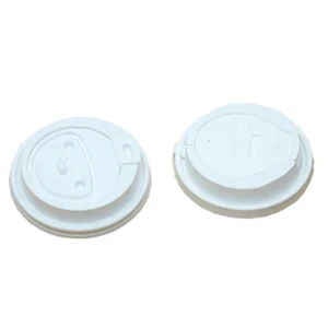 Disposable cup lid for boba tea PP material leak-proof cover 90caliber white coffee lid