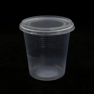Disposable Translucent Round Food Containers PP Plastic 119 X 121 Mm with Lines for Cold and Hot Food 500 PCS/CTN