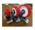 Import Double Ball Bearing 75mm 100mm 125mm red pu casters medium duty red pu casters from China