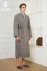 Double Layer Microfiber plush luxury bathrobe High Quality Five star Hotel and Spa wholesale men bathrobe