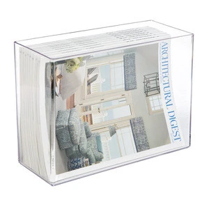 Durable Transparent Clear Acrylic Magazine Holder Slipcase Display Stand Rack Acrylic Desktop Storage Organizer For Office