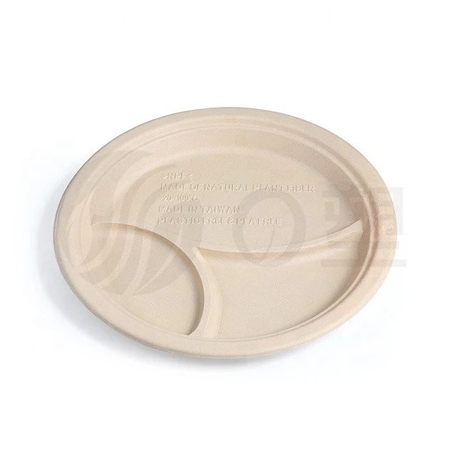 Eco Friendly Fiber Tableware Cake bambu Disposable Plate Dishes dish and plate