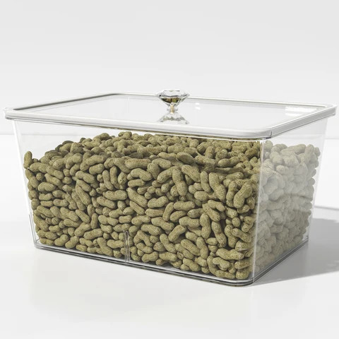 ECOBOX Square Plastic Airtight Bulk Food Storage Bins Nuts and Candy Container for Shops and Warehousing Supermarket Supplies