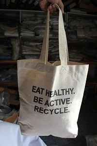Ecofreindly recycled Cotton Tote Bag with handles