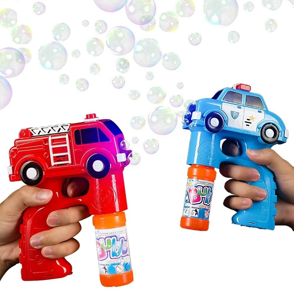 Electronic Light Up Police Bubble Blaster Shooter Gun,Flashing Bubble Machine Gun,LED Bubble Blower Gun Bubble Gun Set Toy