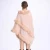 Import Elegant ladys  faux cashmere poncho cape faux fox fur trimming shawl from China