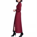 Elegant Long Sleeve Wool Coat Winter Double Breasted Blazer women woolen coat Women Trench Coat