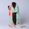 Elegant style women fashion printed scarves stain shawls square silk scarf
