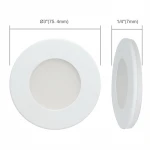 ETL Under Cabinet Puck Lights  Circular LED Cabinet Lights  Pack of 3  Warm White 3000K for Bookcase Shelf Closet Kitchen