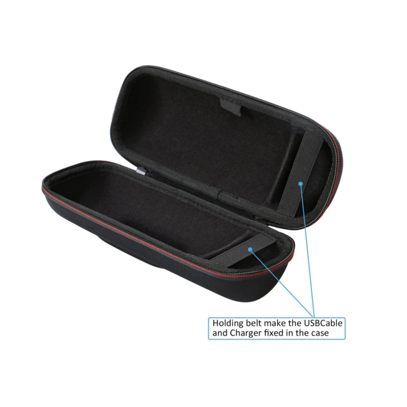 EVA Material Black Handheld Speaker Case for Charge 3 Fits USB Cable and Charger Custom EVA Protective Storage Case