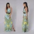 Import F20336A New fashion women bohemian dress clothing spaghetti strap sexy side slit cut out ethnic style maxi dress for women from China