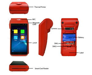 Buy Factory Android Pos Terminal Handheld Card Swipe Machine With 58mm ...