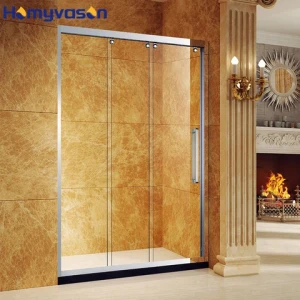 Factory Bathroom Frameless Tempered Glass Pivot Shower Door System Sliding Glass Shower Door Price