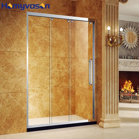 View of Buy Factory Bathroom Frameless Tempered Glass Pivot Shower Door System ...