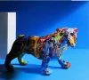 Factory creative custom resin craft animal statue resin french bulldog elephant figurine