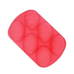 Factory direct high temperature 6 cavity fun dinosaur silicone egg mold DIY baking tools handmade soap mold cake molds