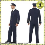 Factory direct supplier custom anti-shrunk airline overall pilot uniform in China Guangzhou