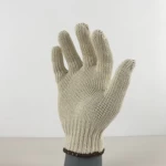 Factory hot sale 100% 750g working safety cotton nature knitted gloves