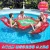 Import Factory hot selling funny outdoor portable water play equipment PVC inflatable floating pool poker table with 4 chair from China
