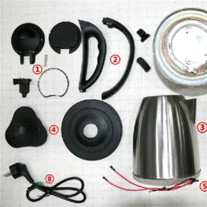 Factory kitchen appliance stainless steel surface plastic bottom heater electric kettle spare parts