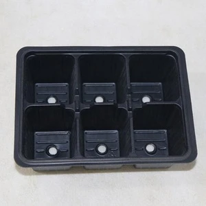 Factory manufacturer supply 6 cells high quality durable plastic PS seeding tray plug insert tray