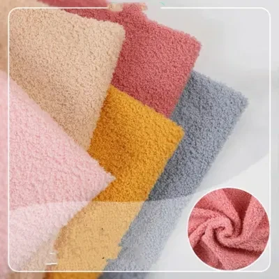Factory Price 100% Polyester Knitted Fabric Faux Fur Sherpa Fabric Fleece Fabric Velvet Fabric Soft Outdoor Fabric Shu Velveteen for Winter