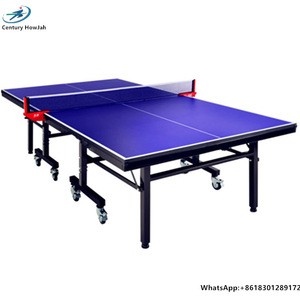Factory price indoor gym folding standard Table tennis Lifting household Movable table tennis table competition with reel