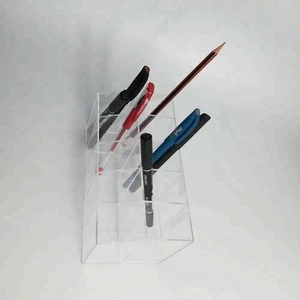 Factory sale clear acrylic desk pen storage holder