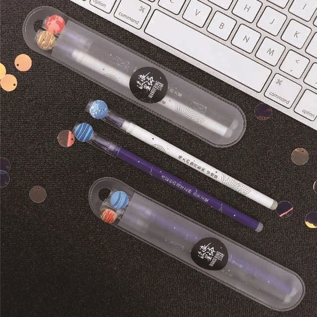 fancy pen for kid One pair of two student stationery promotional plastic custom logo ink silicone refillable erasable gel pen