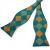 Import Fashion Cyan Gold Jacquard Check Self-Bow Tie Set for Mens from China