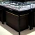 Fashion glass jewellery showroom display counters cabinet designs wall showcase display