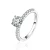 Import Fashion Jewelry 925 Silver Ring With White CZ Rings Jewelry Women Simple Style Elegant Prongs Setting Dylam jewelry from China