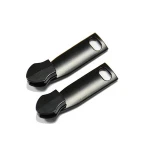 Fashion Plating Black Metal Zipper Slider For Nylon Zipper