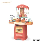 fashion pretend play set kitchen toys for girls with light sound