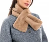 Fashion Winter Fake Rabbit Fur Collar Scarf  Solid Color Thicker Warmer Pom Pom Neck Scarf For Women