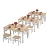 Fast Assembly Wood Dining Table With 4 Chairs Restaurant Dining Room Furniture