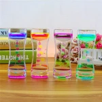 Floating Liquid Motion Timer Color Mix Illusion Visual Slim liquid Oil Acrylic Hourglass Timer Clock Ornament