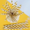 Foil Gold/Silver Drinking Paper Straws Mickey Mouse Cake Flags For Birthday Wedding Decorative Party Event Supplies