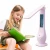 Import Foldable portable rechargeable led table lamp with clock clamp wireless charging for kids from China