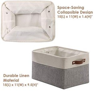 Foldable Storage Bin Collapsible Sturdy Fabric Storage Basket Cube With Handles for Organizing Shelf Nursery Home Closet