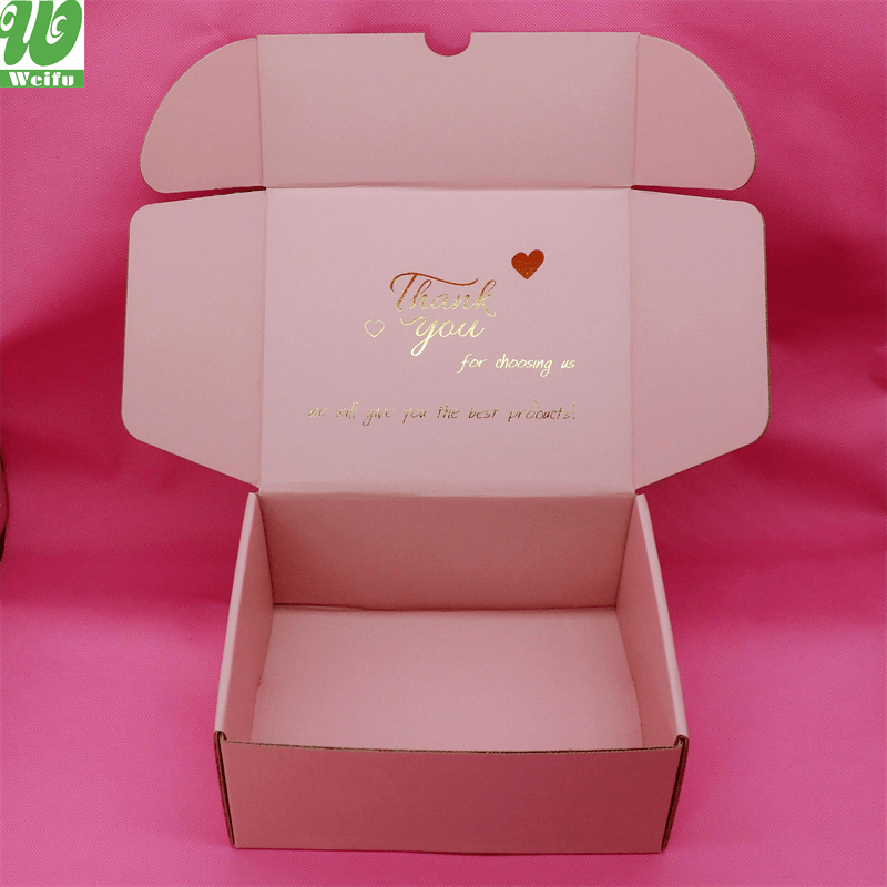 Free design Cajas gift Mailing Shipping Cardboard Cartons Package Box Custom Logo Pink Cosmetic Skin Care Mailer Corrugated Box
