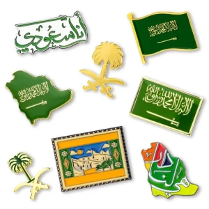 Free Mould No Minimum Stocked Badges Custom Logo Saudi United Arab Emirates Pin UAE National Day Gift Lapel Pin Badges