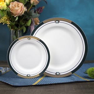 Full print Bone China Dinner Set For Wedding Gifts With Golden Shinning Designs dinnerware sets