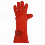 Full Split Leather Red Colour with full Lining Inside,WELTED SEAM, size 16 inches