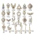 Import Funail Wholesale 3D Luxury Metal Jewelry Decals Shiny Alloy  Nail Art Zircon Decorations from China