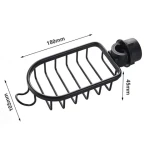 Functional Strong Detachable Black Silver Shower Caddy No Drilling Kitchen Rack Bathroom Shelf Organizer Metal Material in Stock