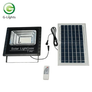 G-Lights High Effciency IP67 Waterproof Outdoor ABS SMD 200w Solar Led Flood Light
