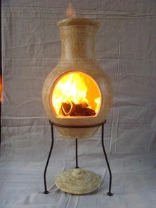 Garden Chiminea Outdoor Fireplace Terracotta Handmade Customized Clay Chiminea